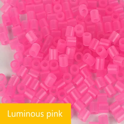 Pink 8 цветов Световой Perler бисер 500 шт./пакет 5 мм Хама бусины 3D деревянный пазл игрушки для головоломка для детей Обучающие игрушки Brinquedos - Цвет: Pink