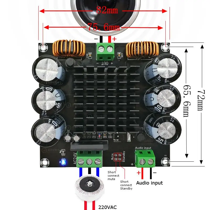 LEORY XH M253 420W моно плата цифрового усилителя TDA8954TH BTL модуля|Операционные усилители|