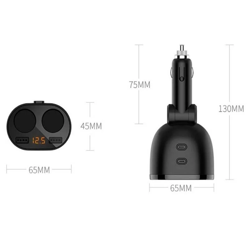 Новый 3 в 1 двойной USB разветвитель автомобильного прикуривателя штепсельная