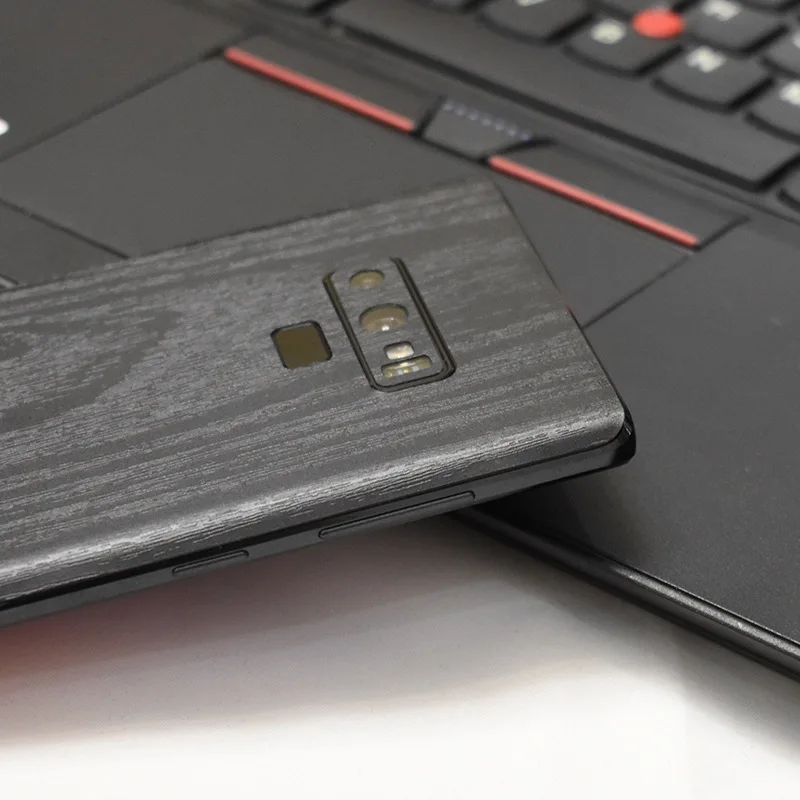 Черная деревянная задняя пленка для samsung Galaxy Note 9 декоративная Защитная