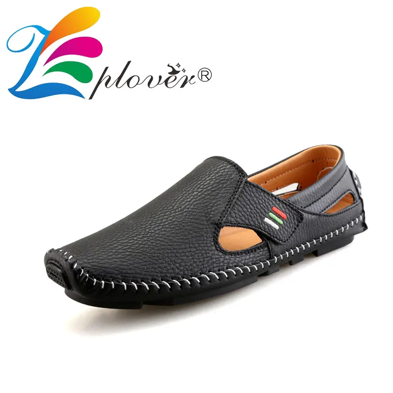 2019 New Fashion Men Leather Shoes loafers Summer Breathable Casual Slip-on Driving Boats Moccasins Flats | Обувь