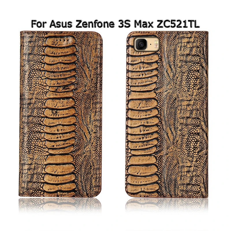 Top Genuine Cow Leather Magnetic Case For Asus Zenfone Pegasus 3S MAX ZC521TL / 4S Max Plus X018DC Stand Flip Phone Cover | Мобильные