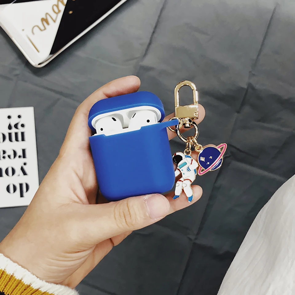 Классический Декоративный силиконовый чехол астронавта для Apple Airpods, аксессуары для наушников Bluetooth, защитный чехол для ключей
