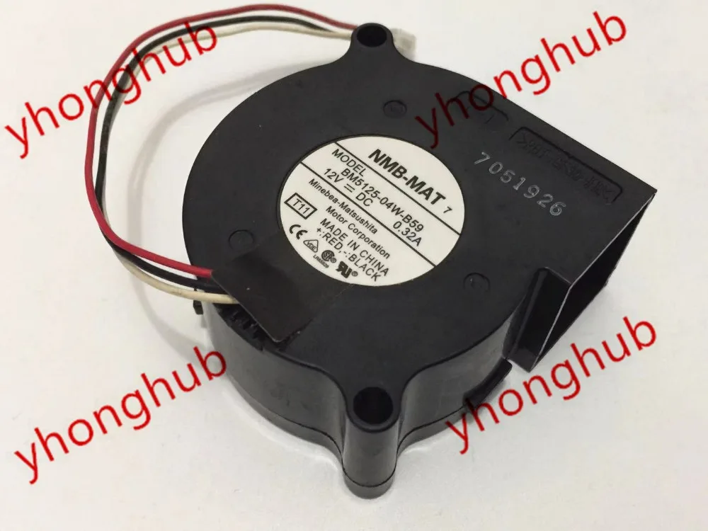 NMB MAT BM5125 04W B59 T11 DC 12V 0.32A 50x50x25 мм 3 Провода сервер проектор вентилятор|fan dc|cooling fanfan dc