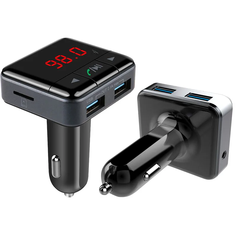 Bluetooth гарнитура для авто громкой связи Автомобильный MP3 плеер fm передатчик Dual USB