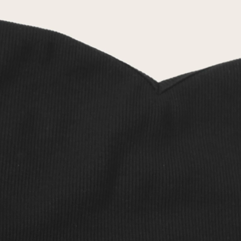 SHEIN, однотонный топ-труба и шорты с поясом, набор,, Повседневный, летний, без бретелек, без рукавов, бандо, прямой, Женский комплект из двух предметов