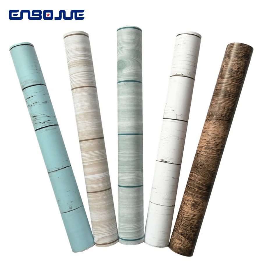 0.45x5M Kitchen Waterproof Wallpaper Self Adhesive Bedroom Wallpaper Furniture College Dormitory Wall Sticker Wood Grain Sticker funlife 20x300cm vintage white green grain wood floor sticker adhesive waterproof home sticker kitchen bathroom wall sticker