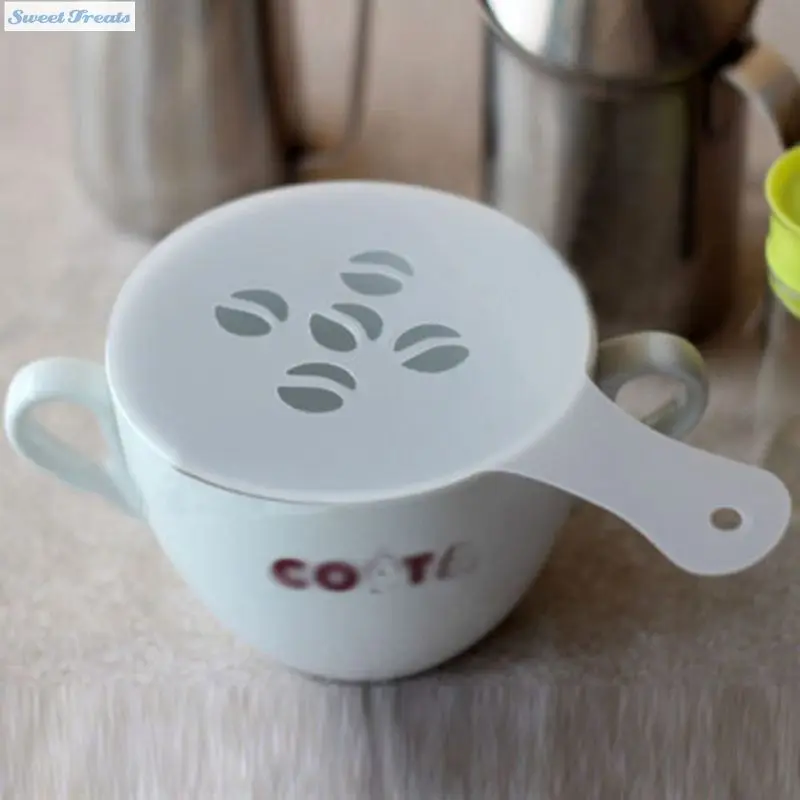 Подсластители пакет из 16 капучино кофе Бариста трафареты шаблон Strew Pad Пыльник