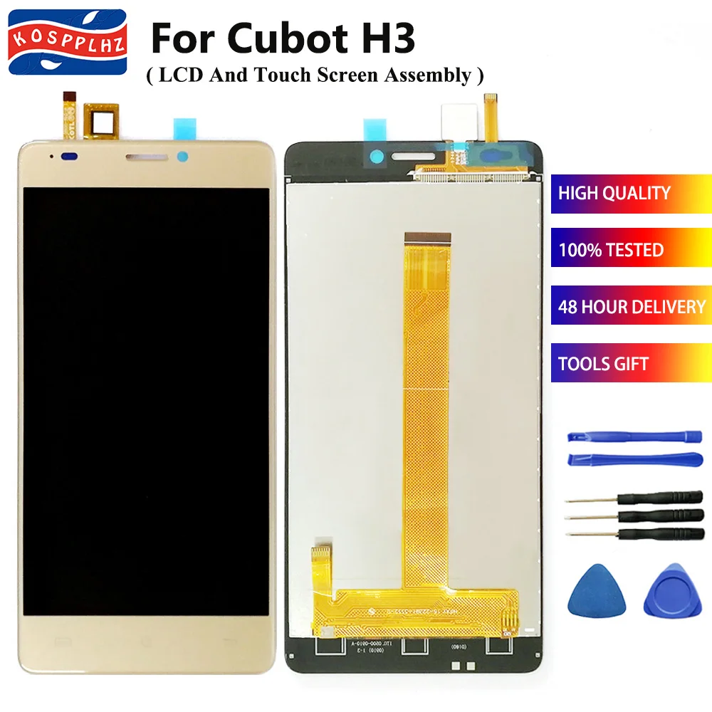 KOSPPLHZ Tested+New+Original For Cubot H3 LCD Display+Touch Screen Assembly Digitizer Sensor Replacement+tools