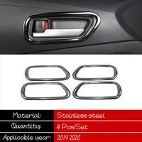 stainless steel for toyota corolla 2019 2020 car inner door bowl protector frame cover trim sticker car styling accessories 4pcs