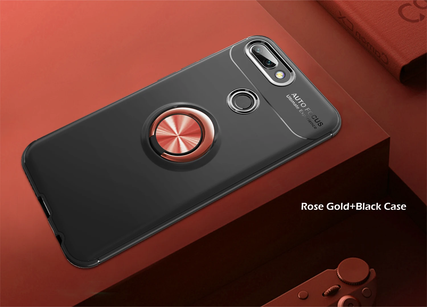 Black-Gold Qkuttu чехол для телефона huawei honor 9 Lite магнитный держатель-кольцо мягкая задняя крышка для huawei honor 9 lite LLD-L31 чехол honor 9 lite - Цвет: Black-Gold