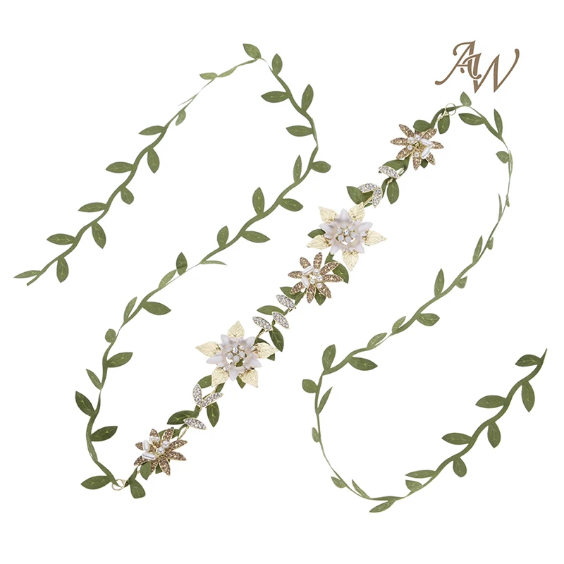 AWEI Пляж Цветы Повязка Свадебные Аксессуары Для Волос с Регулируемая Лента для