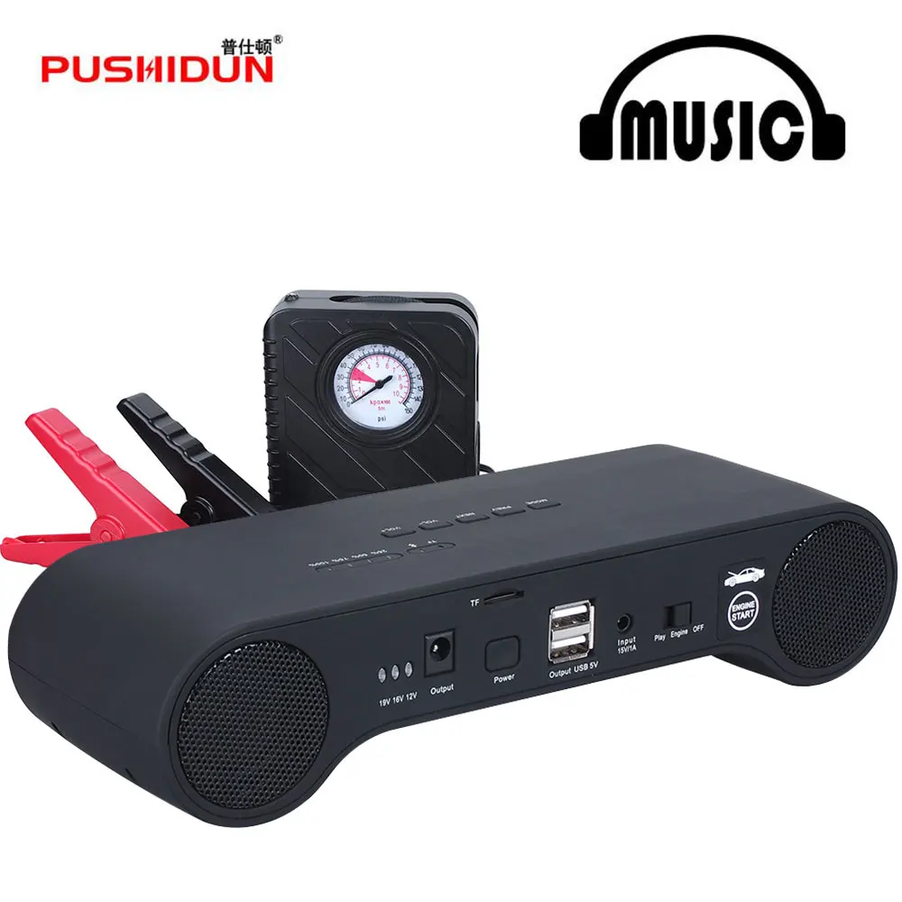 PUSHIDUN RR03 скачок стартер Power Bank 12 В 18000 мАч аккумулятора автомобиля руля стартера с
