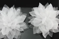 3pcs pcs lovely large french veil flower large handmade chiffon fabric flowers 12cm by0031a extra big