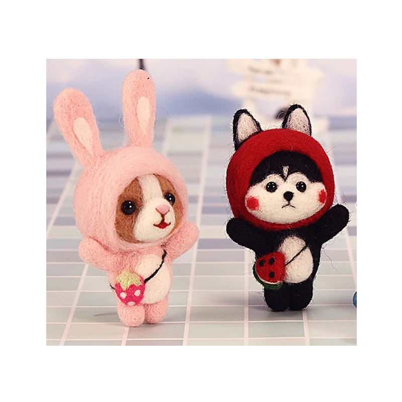 Шерстяное войлочное DIY креативная собачья кукла материал сумка ручная работа