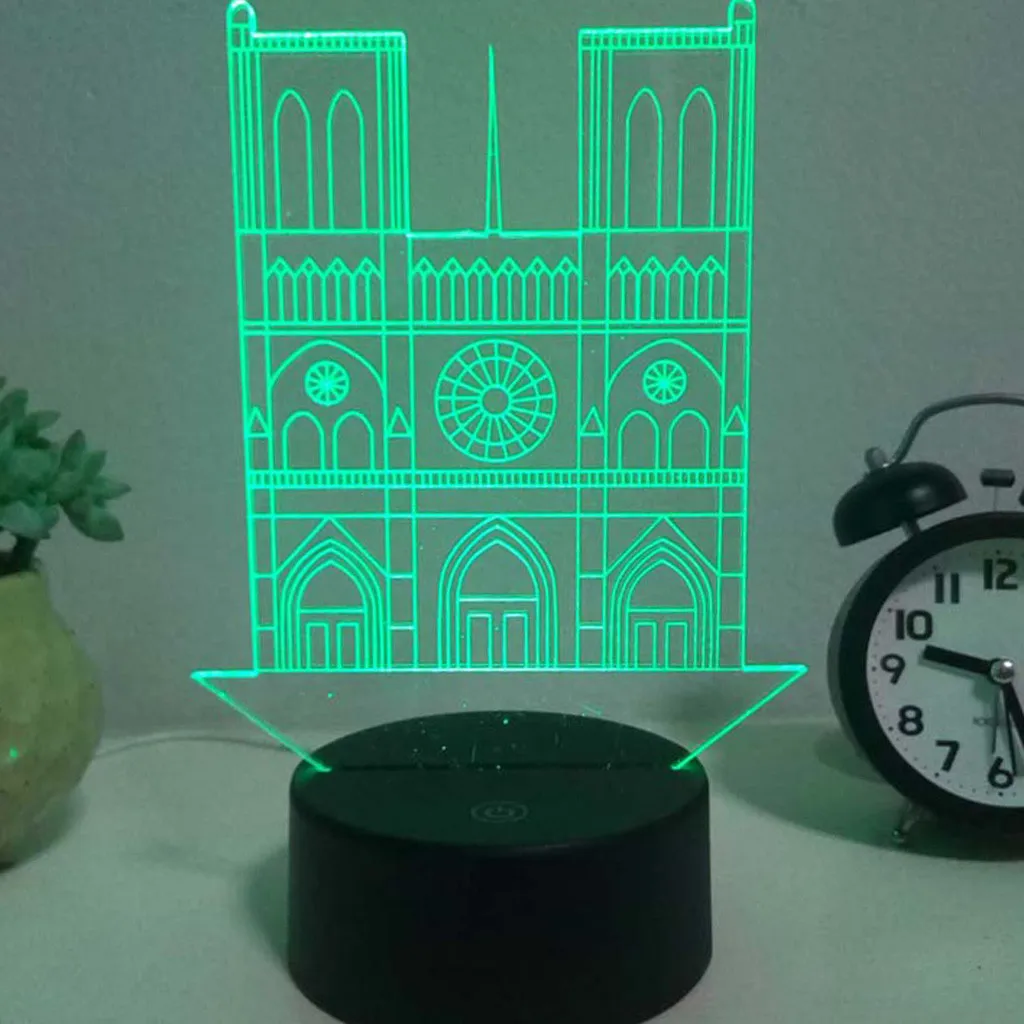 Дропшиппинг ночник de Paris настольная лампа 7 видов цветов 3D оптические фонари | Дом