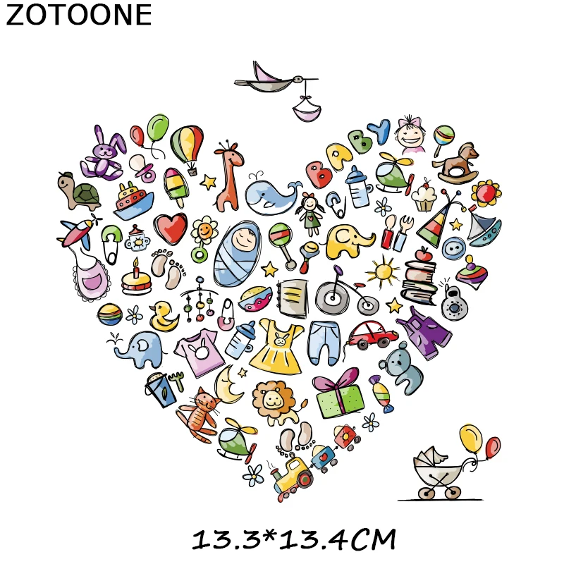 ZOTOONE цветок сделай сам патчи для утюга детской одежды A уровень стирка