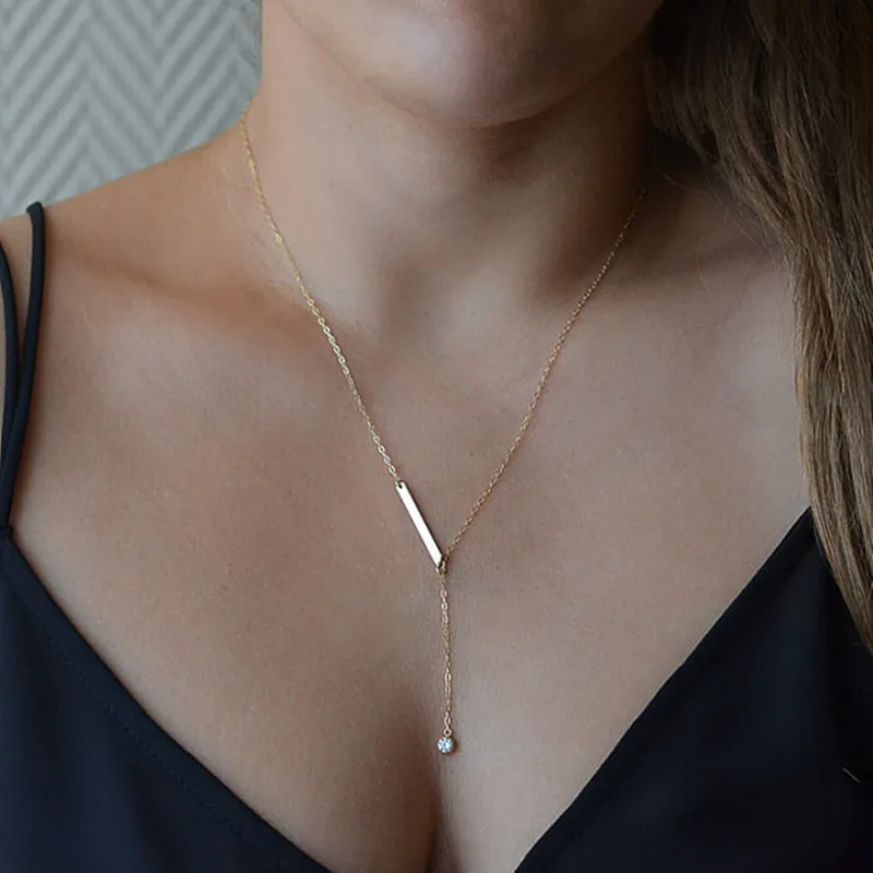 Женское Ожерелье до ключиц с подвеской-цепочкой модные украшения сексуальное