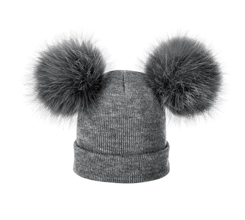 Skullies Beanies, вязаная шапка для маленьких девочек и мальчиков, теплая шапка для волос, мягкая удобная шапка с ушками, детская зимняя вязаная шапка унисекс