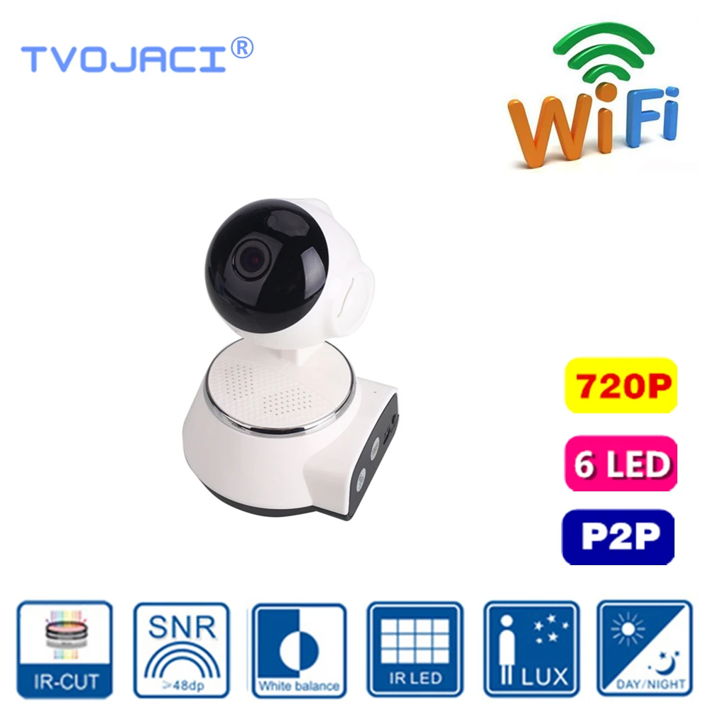 

IP-камера для домашней системы безопасности, Wi-Fi, Аудиозапись, 720P