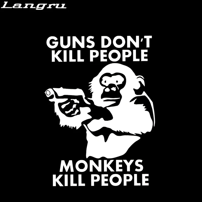 Guns Don't Kill People Large Animal Monkey Car Stickers for Motorhome Minicab Bumper Motorcycle Styling Vinyl Decal Jdm | Автомобили и