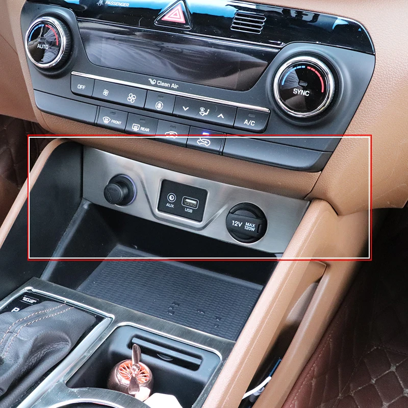 Отличная внутренняя светлая крышка для сигарет из нержавеющей стали hyundai Tucson 2015