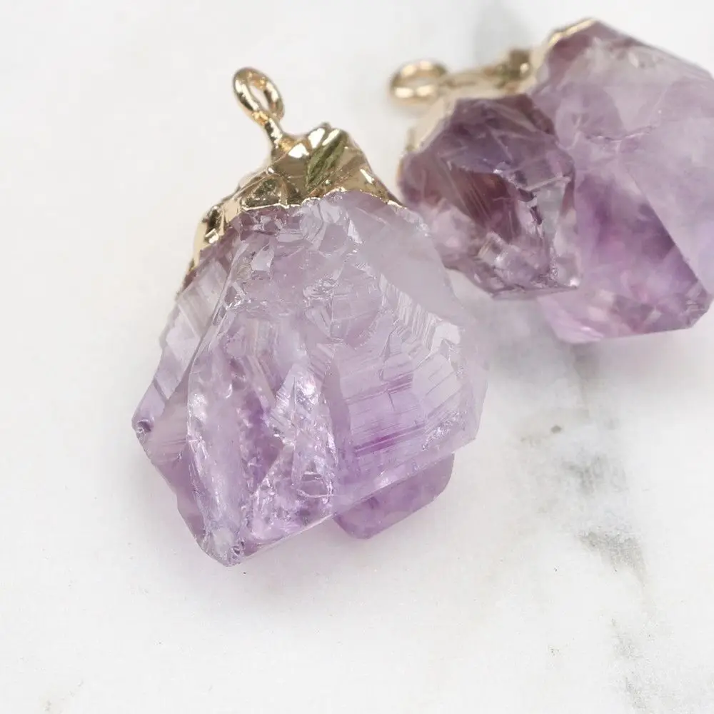 Pendant Necklace Stainless Cable Chain Natural Quartz Crystal Point Gifts | Украшения и аксессуары