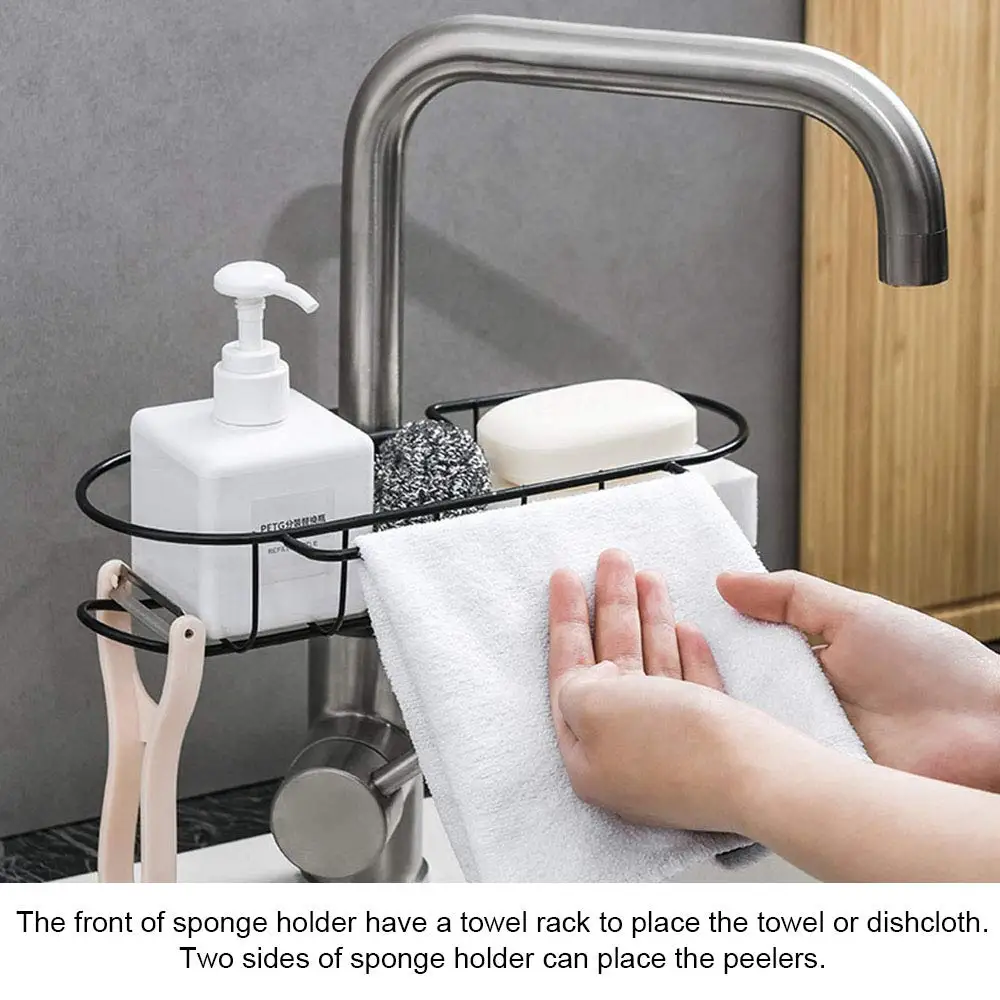 Ванная комната Душ Caddy полка держатель для губок на кухню раковина Органайзер