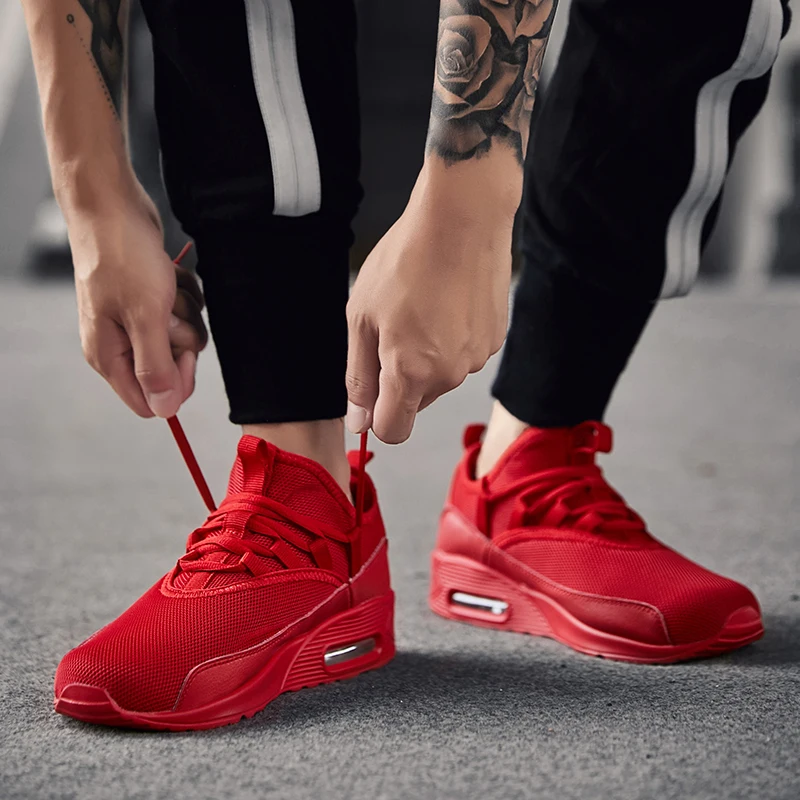 DR.EAGLE Mens Women Running Shoes For Men Jogging Walking shoes White Red Woman Sneakers Outdoor Sport Sneaker Gym | Спорт и