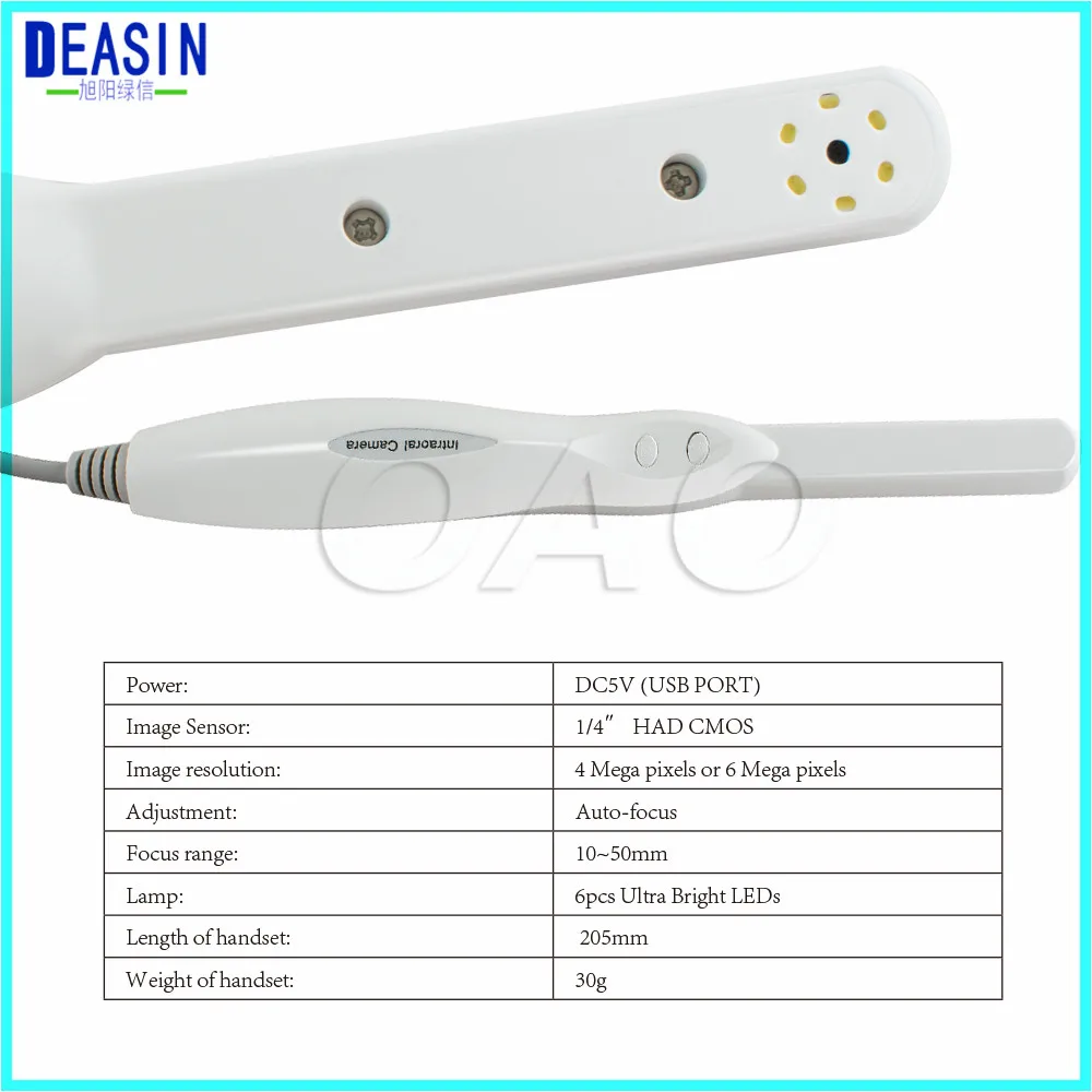 Стоматологическая 6 LED 1/4 CMOS мегапикселей intraoral камера с программным обеспечением