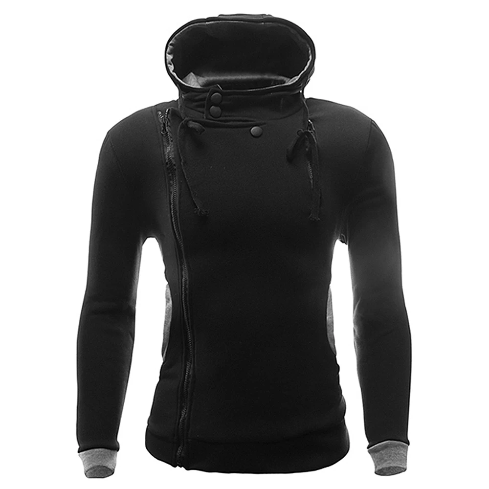 Толстовка мужская флисовая модный однотонный свитшот худи в стиле хип хоп