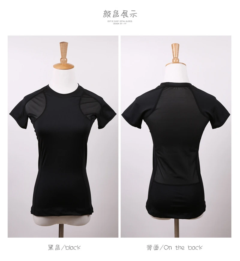 Women Sportswear Fitness Sport Top Shirt Quick Dry Yoga Short Sleeve Running Female Workout Gym Tank fitness Clothing | Спорт и