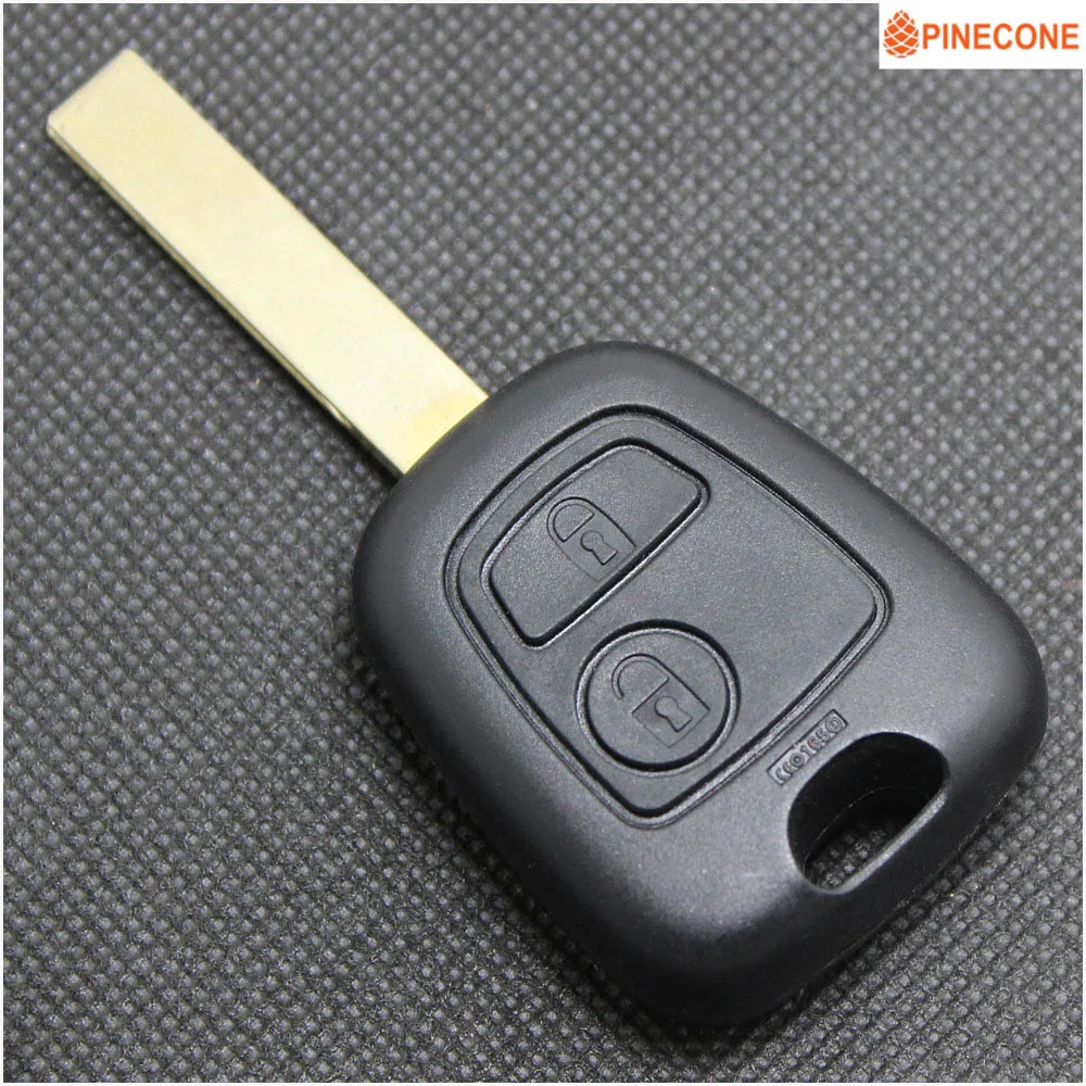 

PINECONE для PEUGEOT 307 чехол для автомобильного ключа Стайлинг 2 кнопки необработанное Латунное лезвие удаленный Автомобильный ключ оболочка 1 шт.