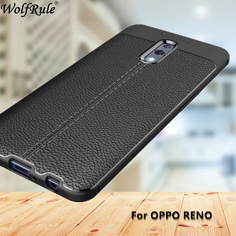 Чехол для Oppo Reno модный Силиконовый противоударный чехол в стиле личи Reno|Бамперы| |