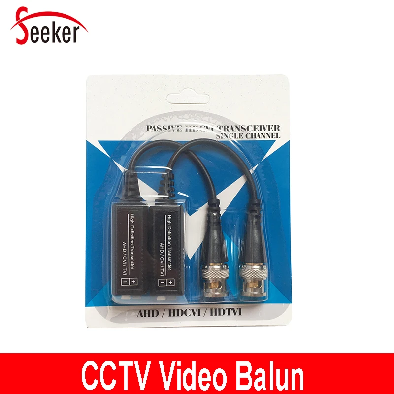 50pairs/lot CCTV Passive Video Balun UTP Transceivers Cat5 BNC Connectors for HDTVI HDCVI AHD and DVR Systems Distance to 200M