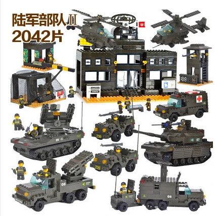 2042 шт. Детский конструктор танк|toy pillow|toys 3 4 yearstoy delivery truck |