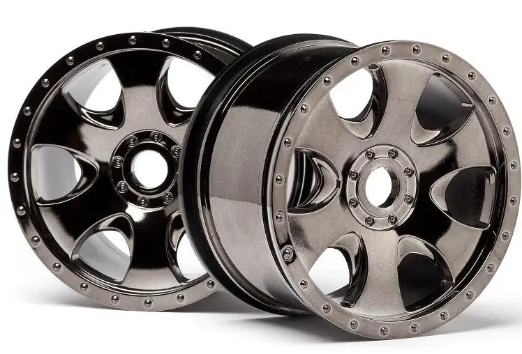 HPI Racing Warlock Wheel 83x55 мм черный хром Savage X / Flux (2) HPI105801 | Игрушки и хобби
