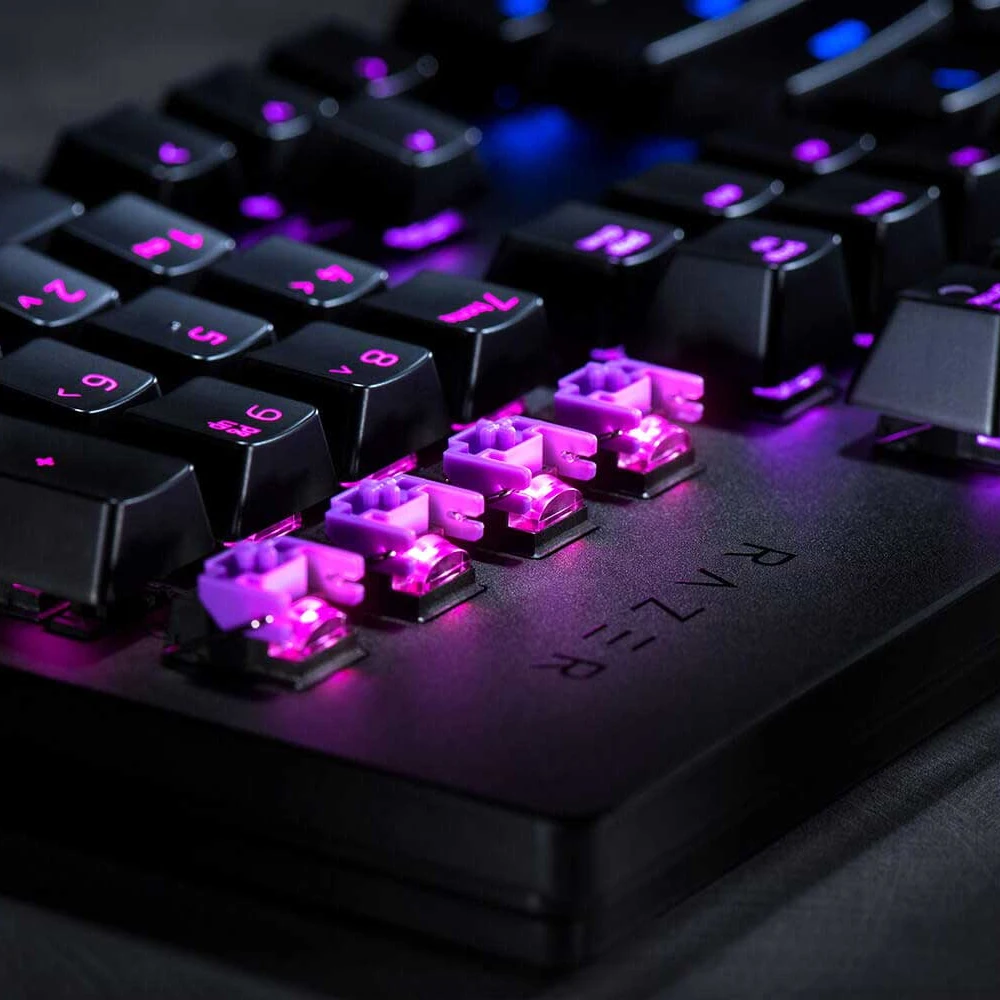Razer Huntsman Проводная игровая клавиатура Механическая игровая клавиатура RGB подсветка Тактильные переключатели эргономичный дизайн для ПК ноутбука