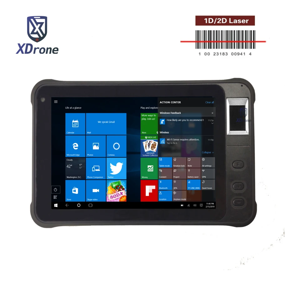 

Оригинальный K75 Windows 10 Home 1D считыватель штрих-кодов 2D лазерный сканер PDA сканер отпечатков пальцев портативный POS Компьютер планшетный ПК USB ...