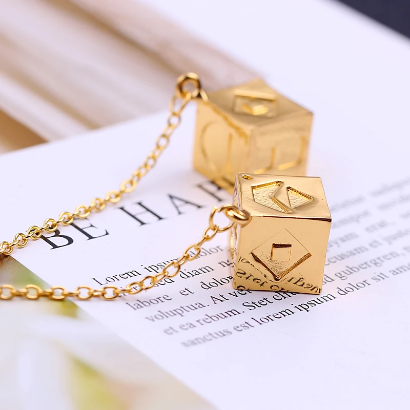 Модные женские браслеты большие Han Solo Lucky Dice Prop, 1,3 см кости со звеньями Цепи Браслет Звездные войны зеркало автомобиля украшения