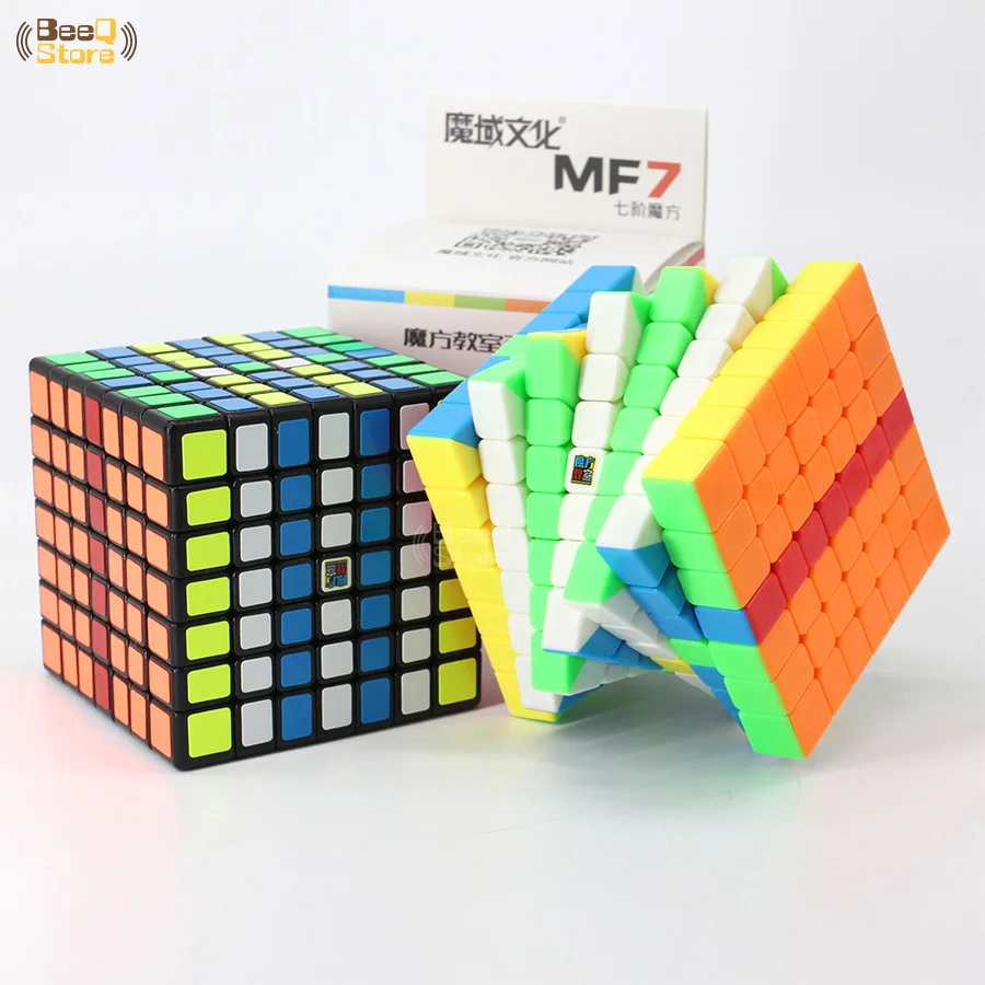Mofangjiaoshi MF7 7x7 7 слойный куб черный/Stickerless 71 мм Профессиональный Головоломка Куб 7x7x7 для начинающих P слой Обучающие Детские игрушки