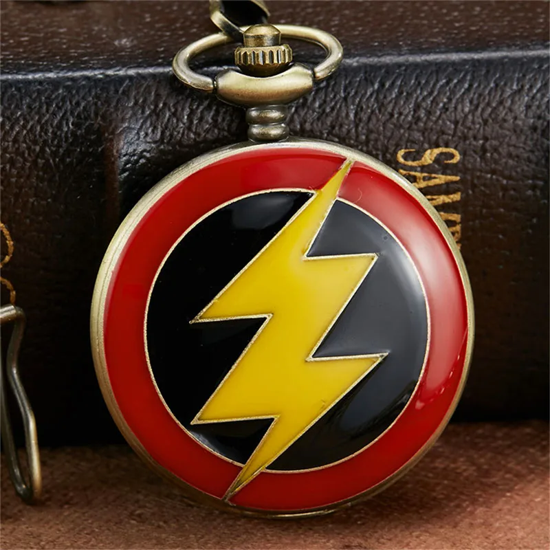 

Fashion Red Bronze Flash Design Pocket Watch With FOB Chain Unique Steampunk Unique Quartz Pocket Watches reloj de bolsillo