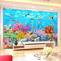 custom 3d mural wall paper coral seabed world background wall murales de pared 3d room wallpaper landscape for kids room murals
