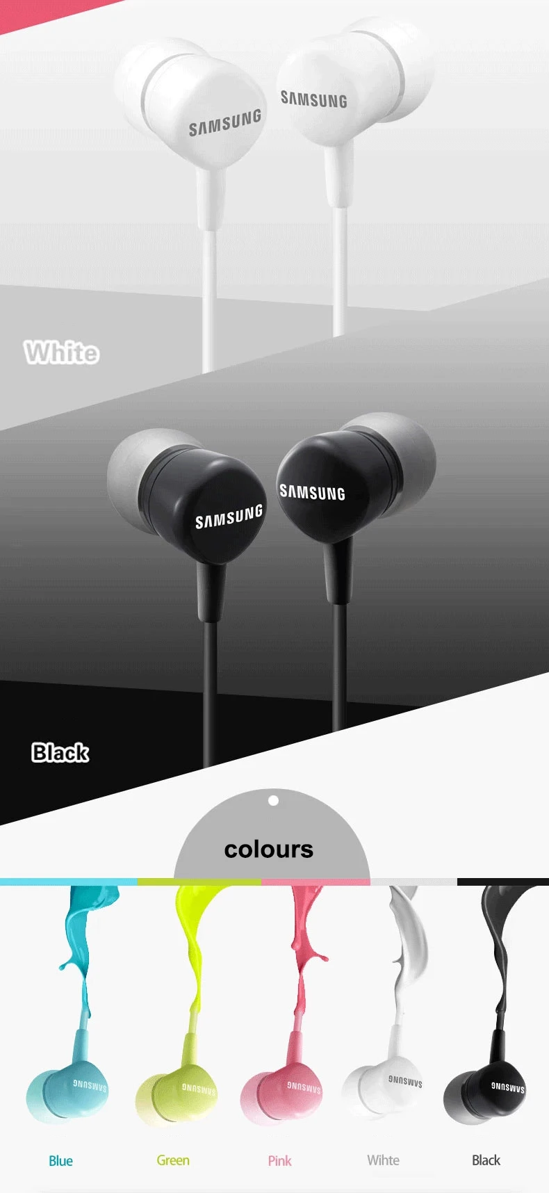 Оригинальные наушники samsung HS130, проводная гарнитура 3,5 мм с микрофоном для samsung Galaxy S8 S8Edge