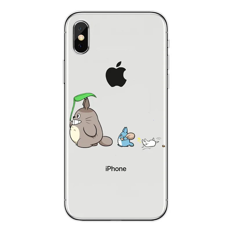 TPU Атлантическая пеламида Тоторо Аниме Ghibli Миядзаки в Viagem de Тихиро Kaonashi Мягкий ТПУ Caso de телефоны Claro для iPhone 7 8 Plus 6 5 Max/4 - Цвет: TPU