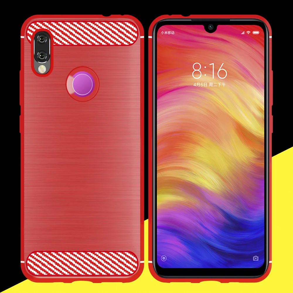 Redmi Note 7 Чехол силиконовый матовый Броня TPU бампер ударопрочный задняя крышка Romged