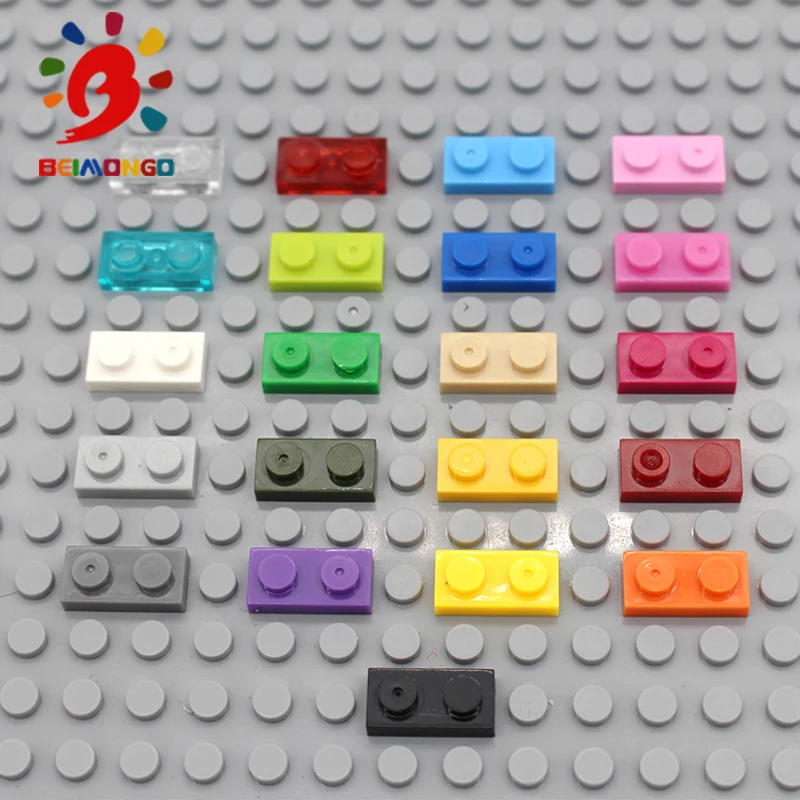 Бесплатная доставка! BEIMONGO 1x2 строительные блоки 300 шт. Развивающие и