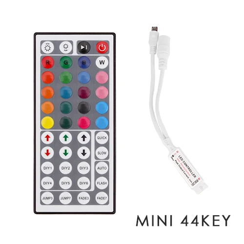 Светодиодный RGB Управление; DC12V мини 44/24 ИК переключатель дистанционного Управление для 3528 5050 RGB Светодиодные ленты света - Цвет: Mini 44Key