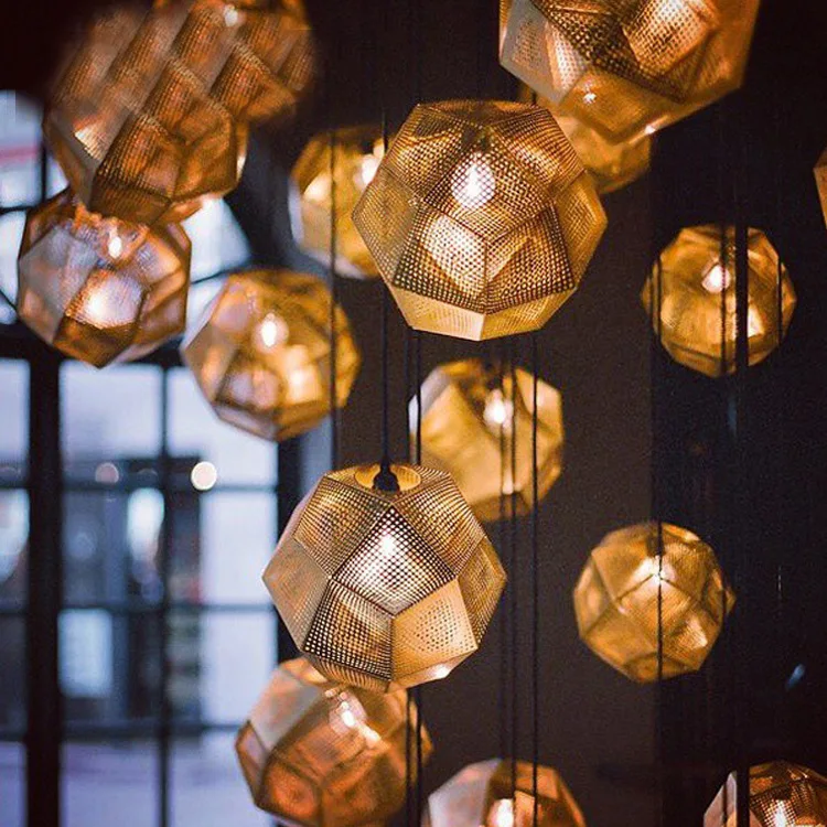 Подвесные светильники в скандинавском стиле с геометрическим рисунком простые