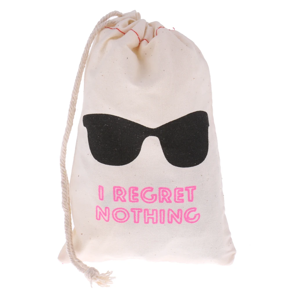 

10pcs Cotton Muslin Bag With Drawstring Wedding Gift Bag Bachelorette Party Hangover Kit Little Bag Birthday Party Bag